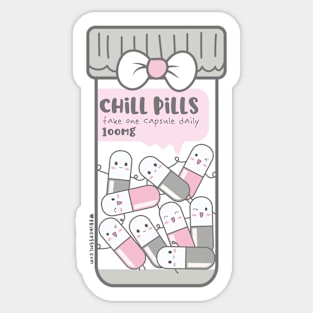 chill pills cute pills cartoon Sticker